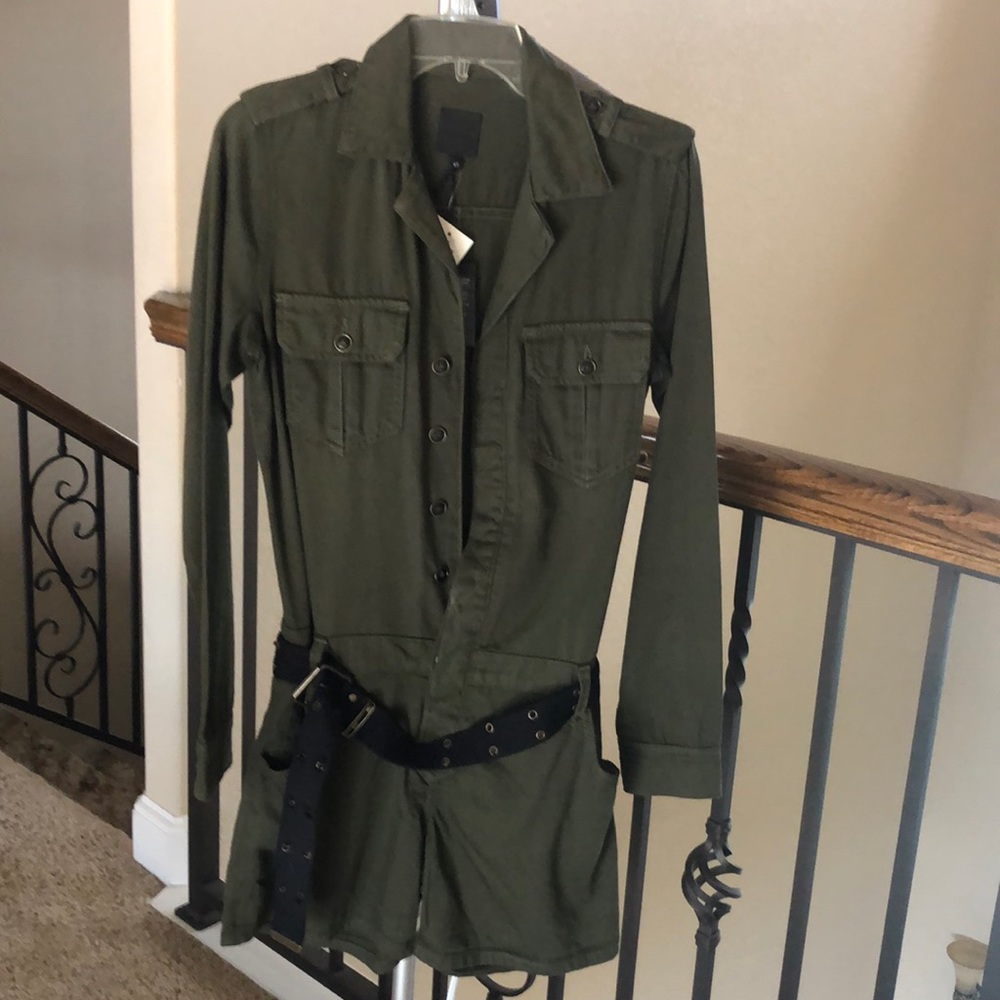 Canteen green aviator type, jean romper